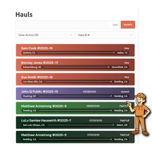HaulerBoss app screenshot